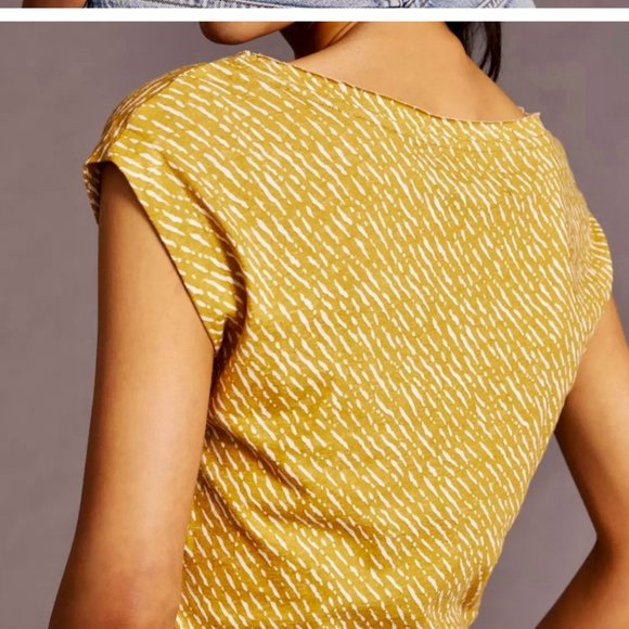 Anthropologie Side-Tie Crop Tee - Picture 4 of 8